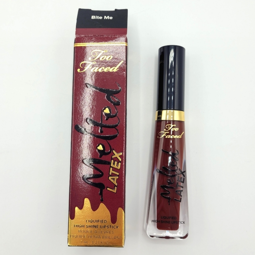 Too Faced Melted Latex Liquified High Shine Lipstick Bite Me 0.23oz Full Size